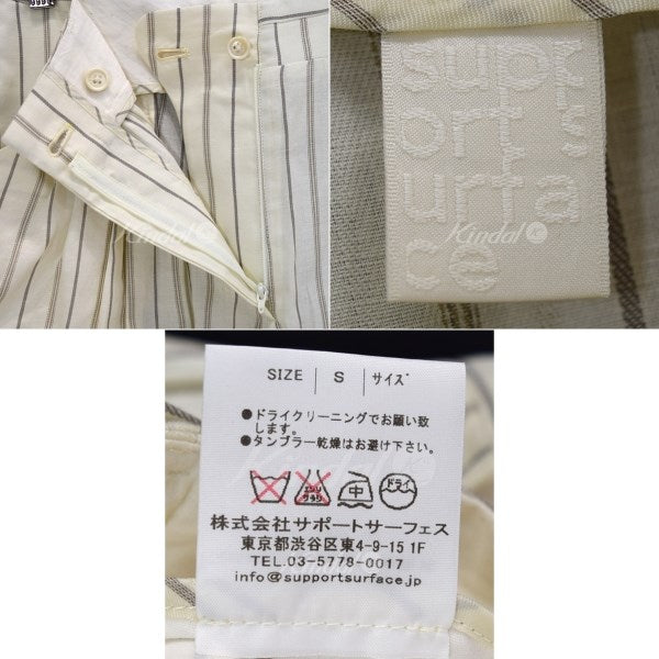 ストライプ ロールアップ ショートパンツ