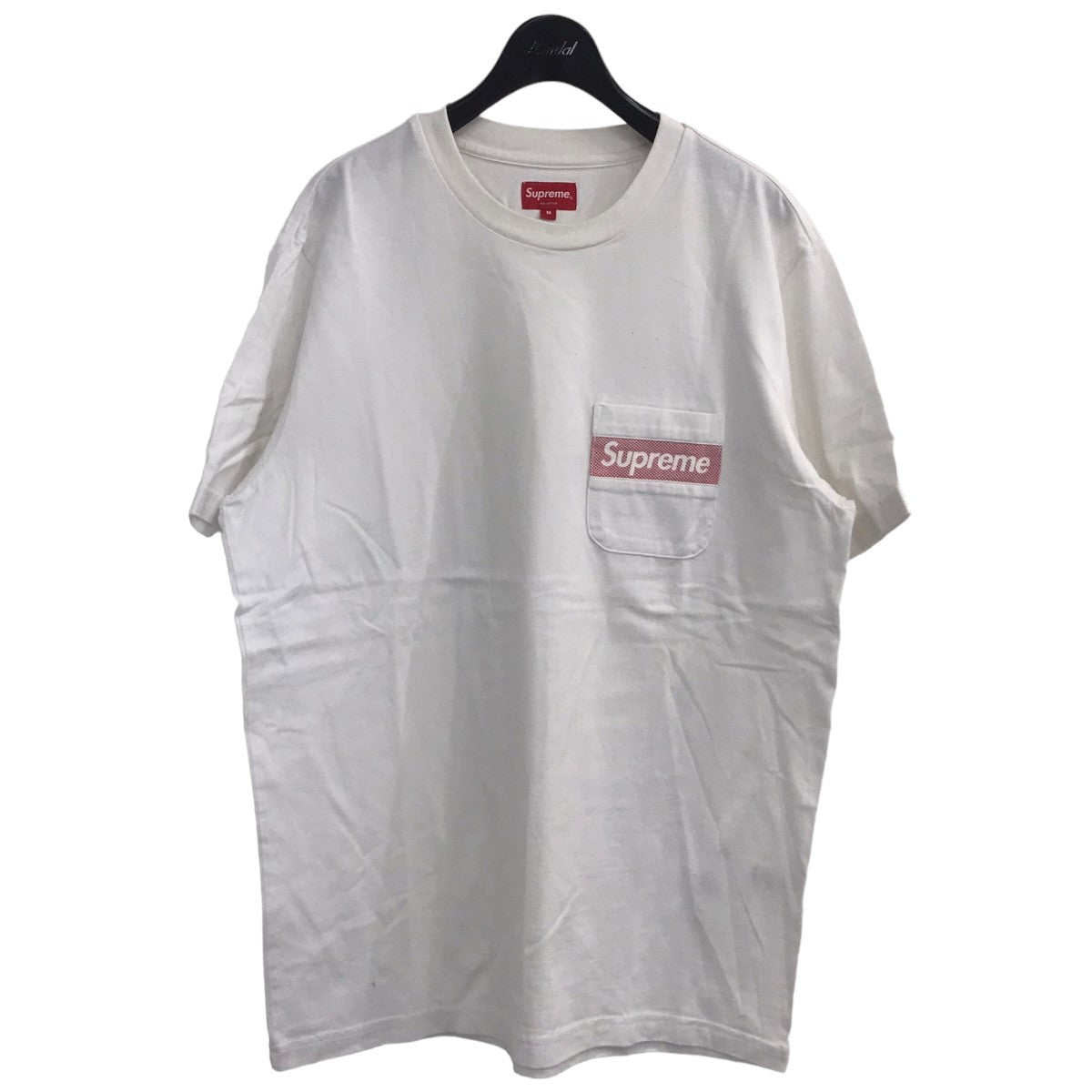 SUPREME(シュプリーム) 19SS ｢Mesh Stripe Pocket Tee｣ ポケットBOXロゴTシャツ ホワイト サイズ  14｜【公式】カインドオルオンライン ブランド古着・中古通販【kindal】