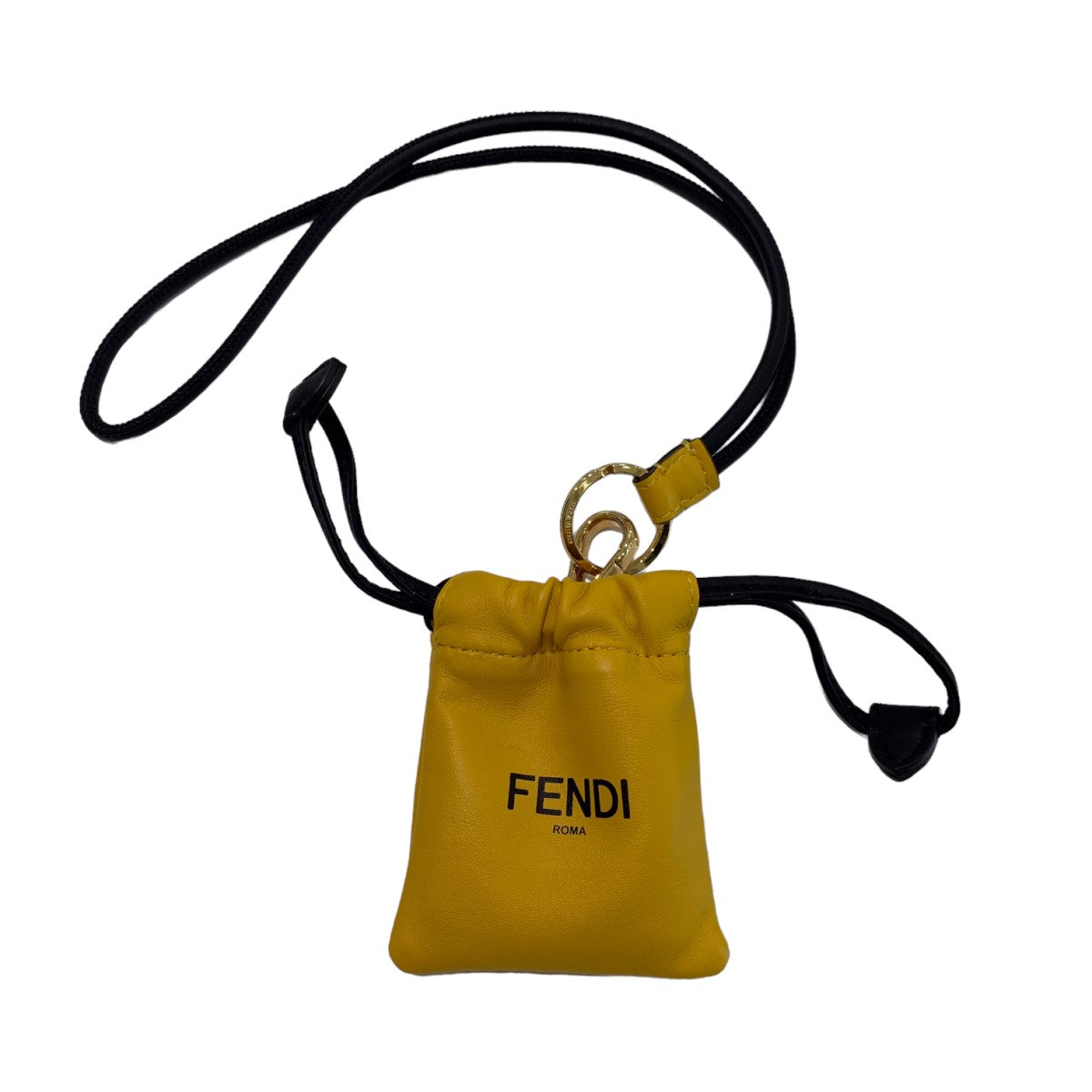 FENDI(フェンディ) ドローストリング 巾着チャーム 7AR897 イエロ- サイズ 16｜【公式】カインドオルオンライン  ブランド古着・中古通販【kindal】