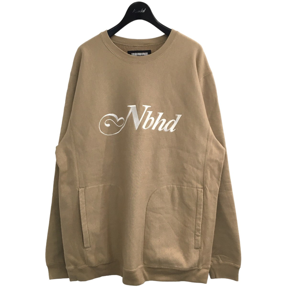 NEIGHBORHOOD(ネイバーフッド) 「JERSEY／C-CREW．LS SWEAT」フロント刺繍スウェット 212FPNH CSM04  212FPNH CSM04 ベージュ サイズ 14｜【公式】カインドオルオンライン ブランド古着・中古通販【kindal】