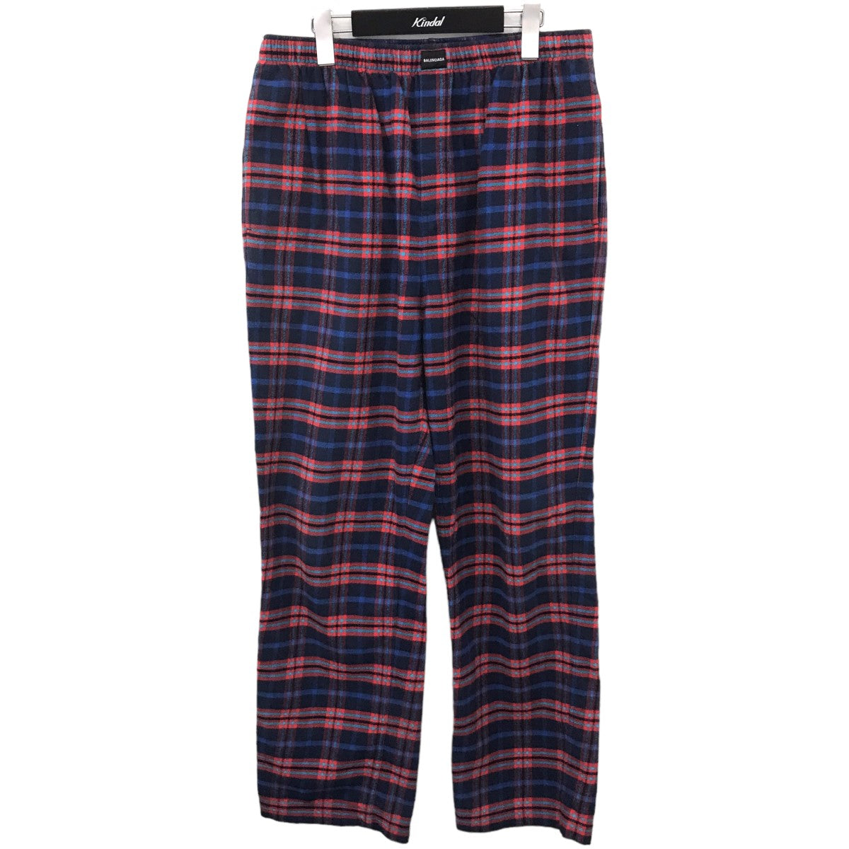 BALENCIAGA(バレンシアガ) 2019AW 「Plaid Trousers」チェックイージーパンツ 583438 583438  ネイビー×レッド サイズ 16｜【公式】カインドオルオンライン ブランド古着・中古通販【kindal】