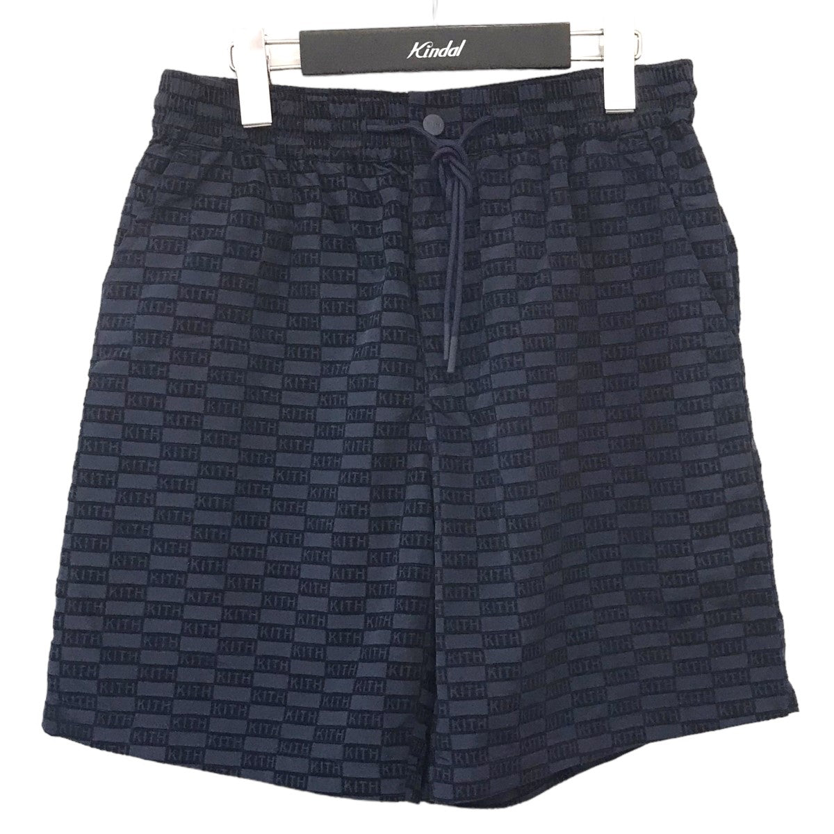 KITH(キス) 「Flocked Monogram Mason Short」フロックドモノグラム総柄ショートパンツ24 032 060 0016 1  0 24 032 060 0016 1 0 ネイビー サイズ 17｜【公式】カインドオルオンライン ブランド古着・中古通販【kindal】