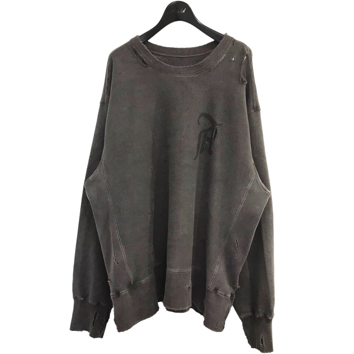 ANCELLM(アンセルム) 2024SS「CRASH SWEAT SHIRT」クラッシュスウェットANC CT43 ANC CT43  チャコールグレー サイズ 18｜【公式】カインドオルオンライン ブランド古着・中古通販【kindal】