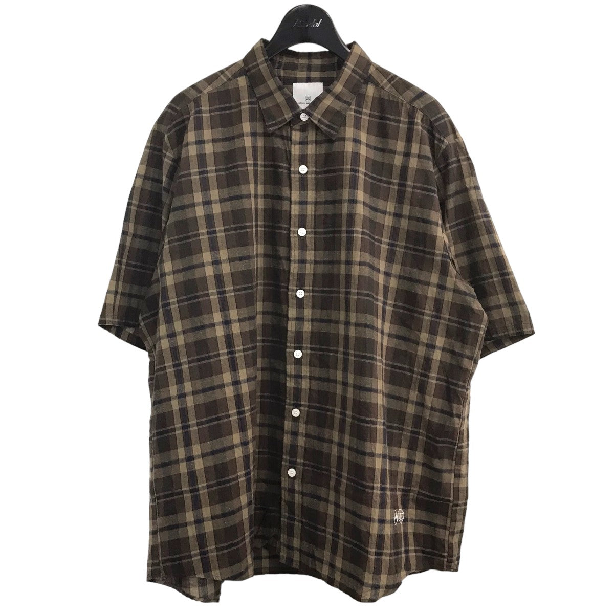 uniform experiment(ユニフォームエクスペリメント) 2024SS「LINEN CHECK S S  SHIRT」リネンチェックシャツUE 240037 UE 240037 カーキ×ブラウン サイズ 17｜【公式】カインドオルオンライン  ブランド古着・中古通販【kindal】