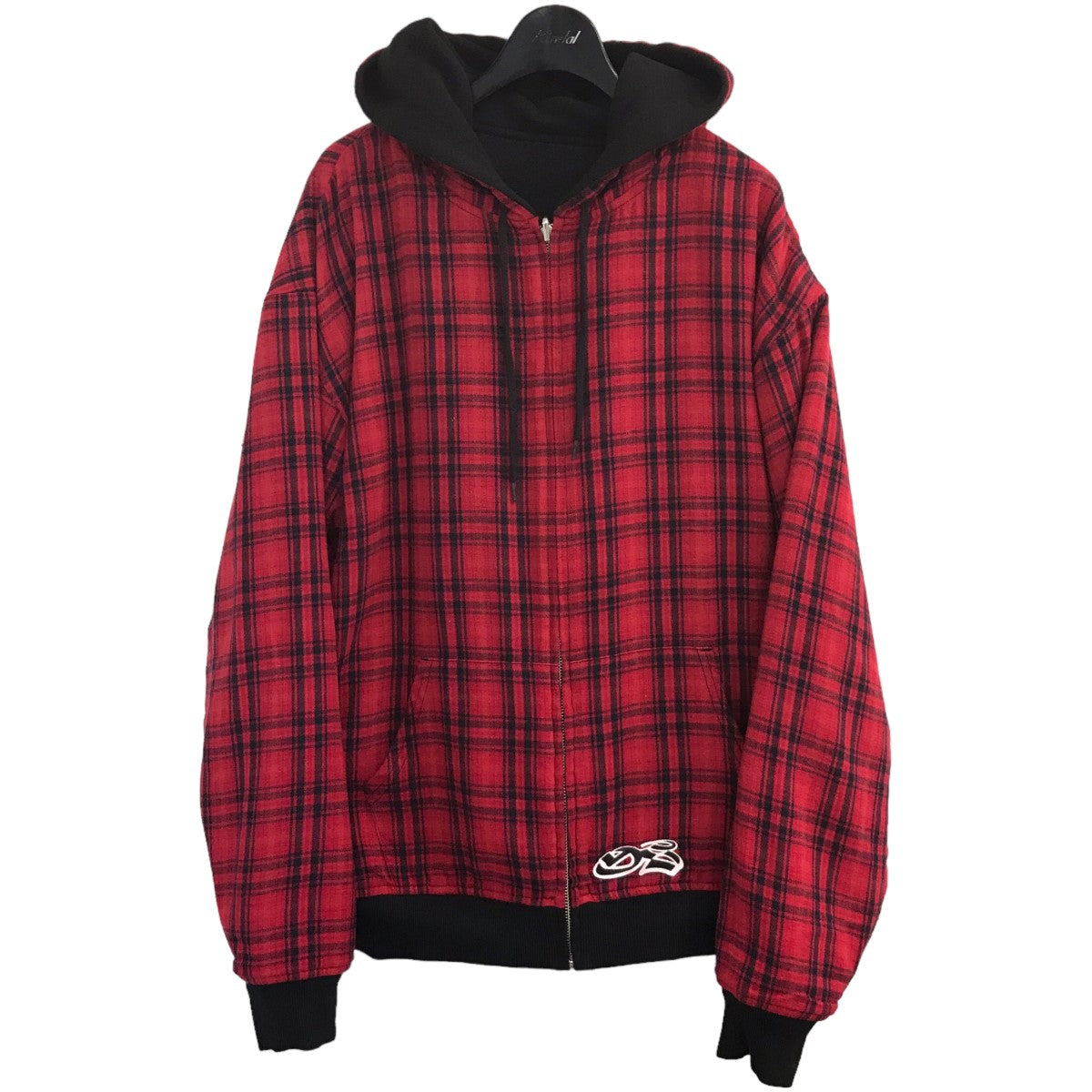 YARDSALE(ヤードセール) 「Reversible Flannel Hoodie」リバーシブルフランネルジップパーカー ブラック×レッド サイズ  M｜【公式】カインドオルオンライン ブランド古着・中古通販【kindal】