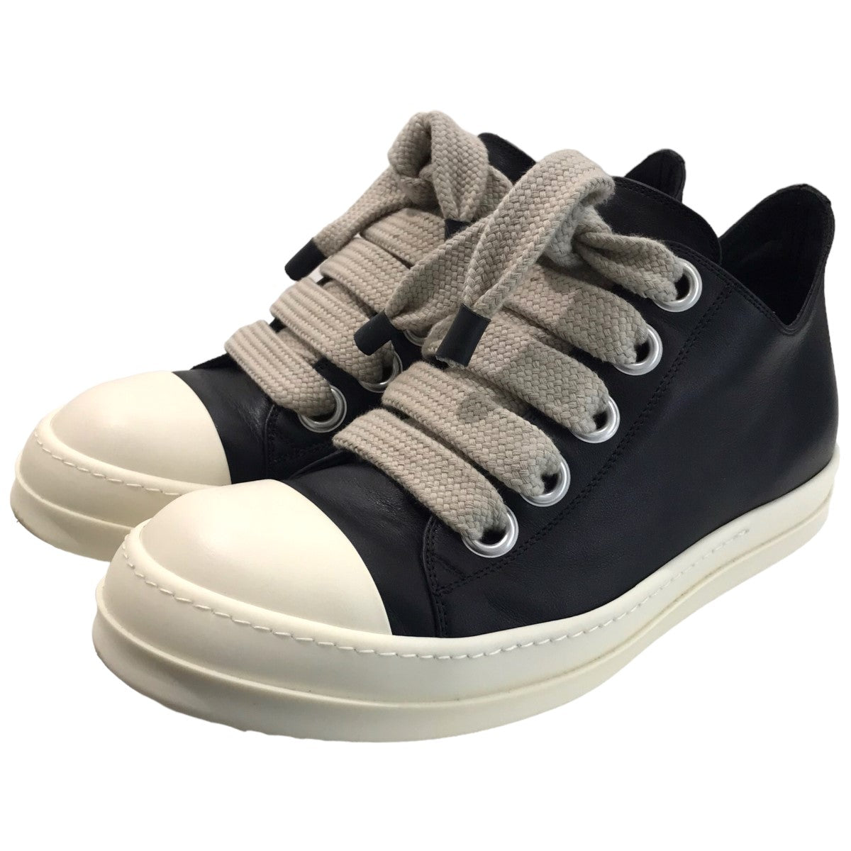 RICK OWENS(リックオウエンス) 「JUMBOLACED LOW SNEAKERS」ジャンボレーススニーカーRU02D6893  RU02D6893 ブラック サイズ 43｜【公式】カインドオルオンライン ブランド古着・中古通販【kindal】