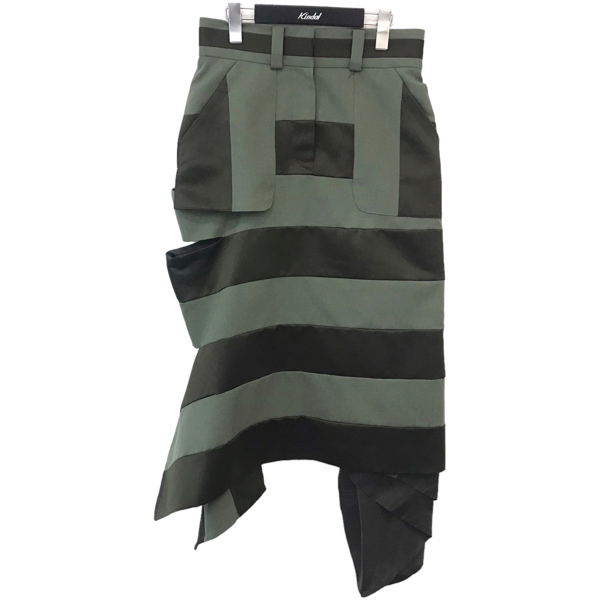 sacai(サカイ) 「Satin Panel Skirt」 スカート 21 05541 オリーブ サイズ 2｜【公式】カインドオルオンライン  ブランド古着・中古通販【kindal】