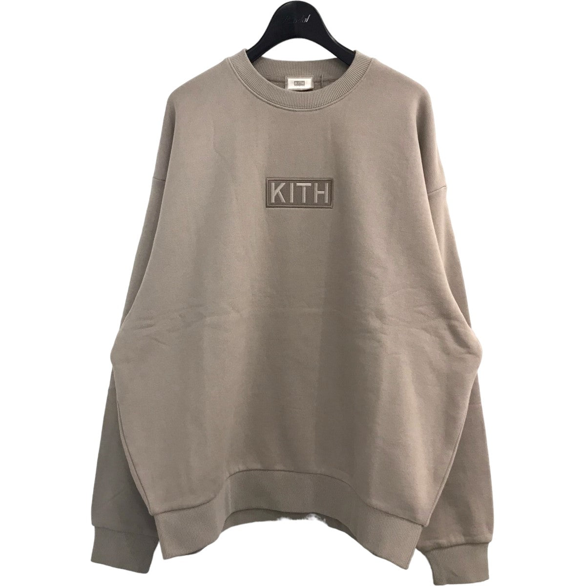 KITH(キス) 「Classic Logo Nelson Crewneck」ボックスロゴスウェットKHM032548 204 KHM032548  204 ベージュ サイズ S｜【公式】カインドオルオンライン ブランド古着・中古通販【kindal】