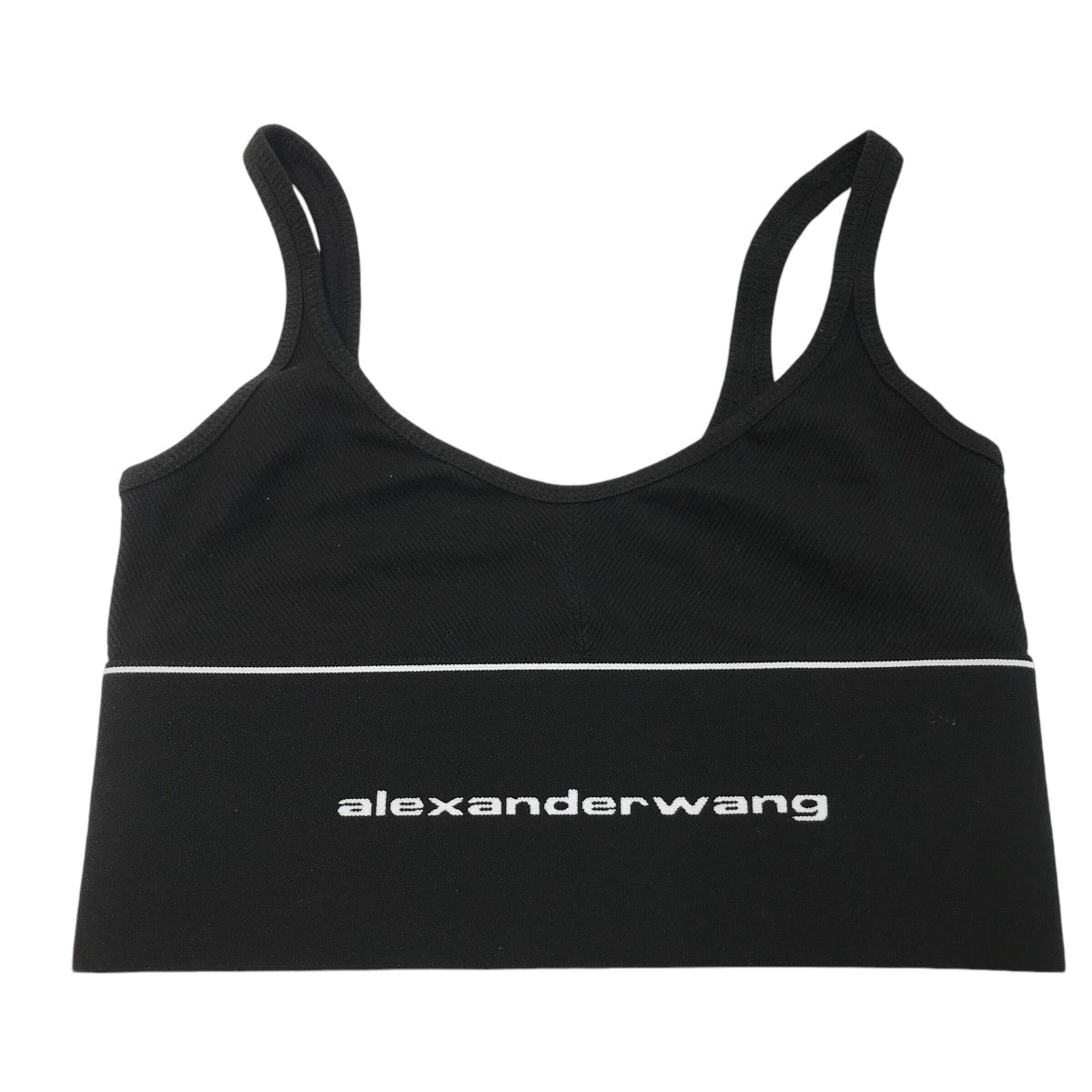 ALEXANDER WANG(アレキサンダーワン) 「LOGO ELASTIC BRA IN RIBBED  JERSEY」ロゴブラトップ1CC4218077 1CC4218077 ブラック サイズ XS｜【公式】カインドオルオンライン  ブランド古着・中古通販【kindal】