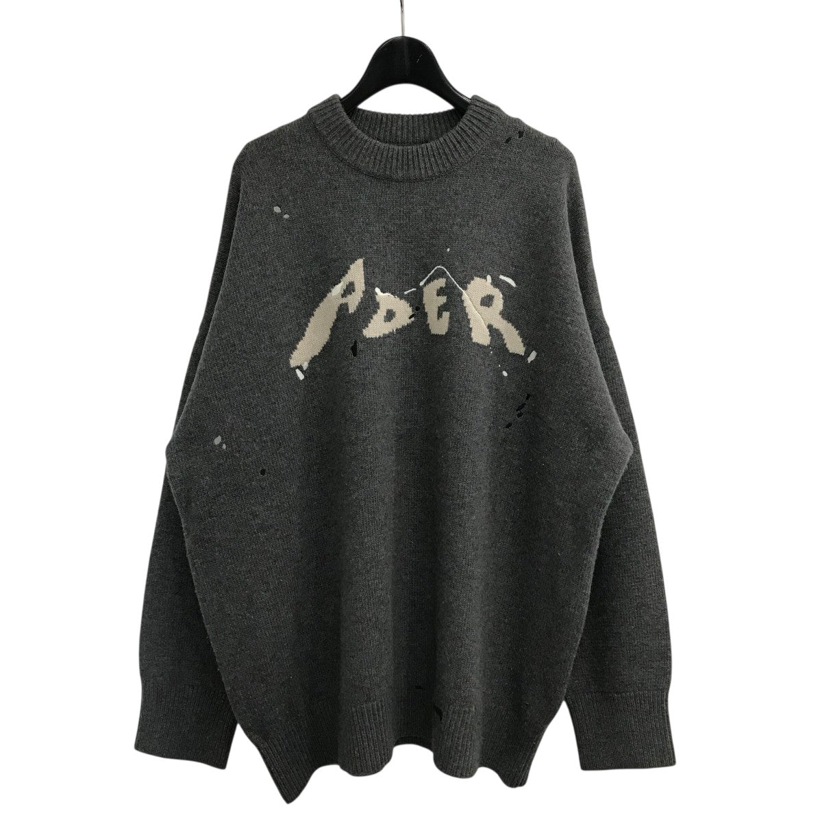 ADER ERROR ベージュ ロゴニット　アーダーエラー ader サイズ1 ADER ERROR ベージュ ロゴニット アーダーエラー ader サイズ1