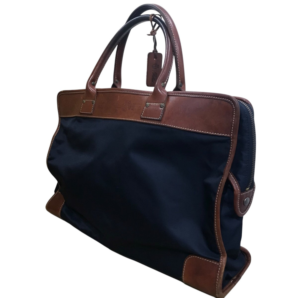 Felisi(フェリージ) レザーナイロンコンビブリーフケース ネイビー