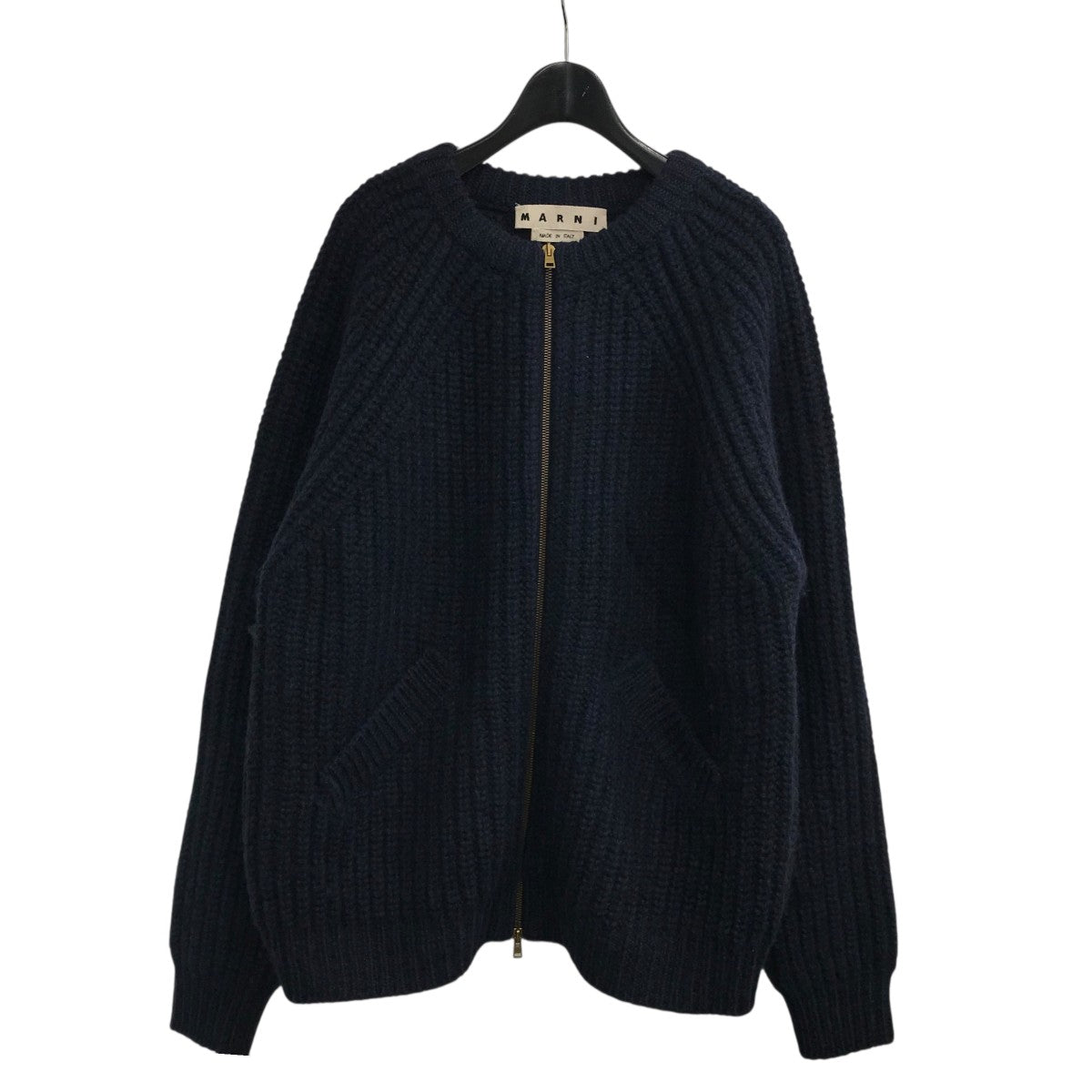 マルニ　　ネイビー コート ポケット付き MARNI（マルニ）ステンカラーコート 紺 サイズ:46(M位) メンズ