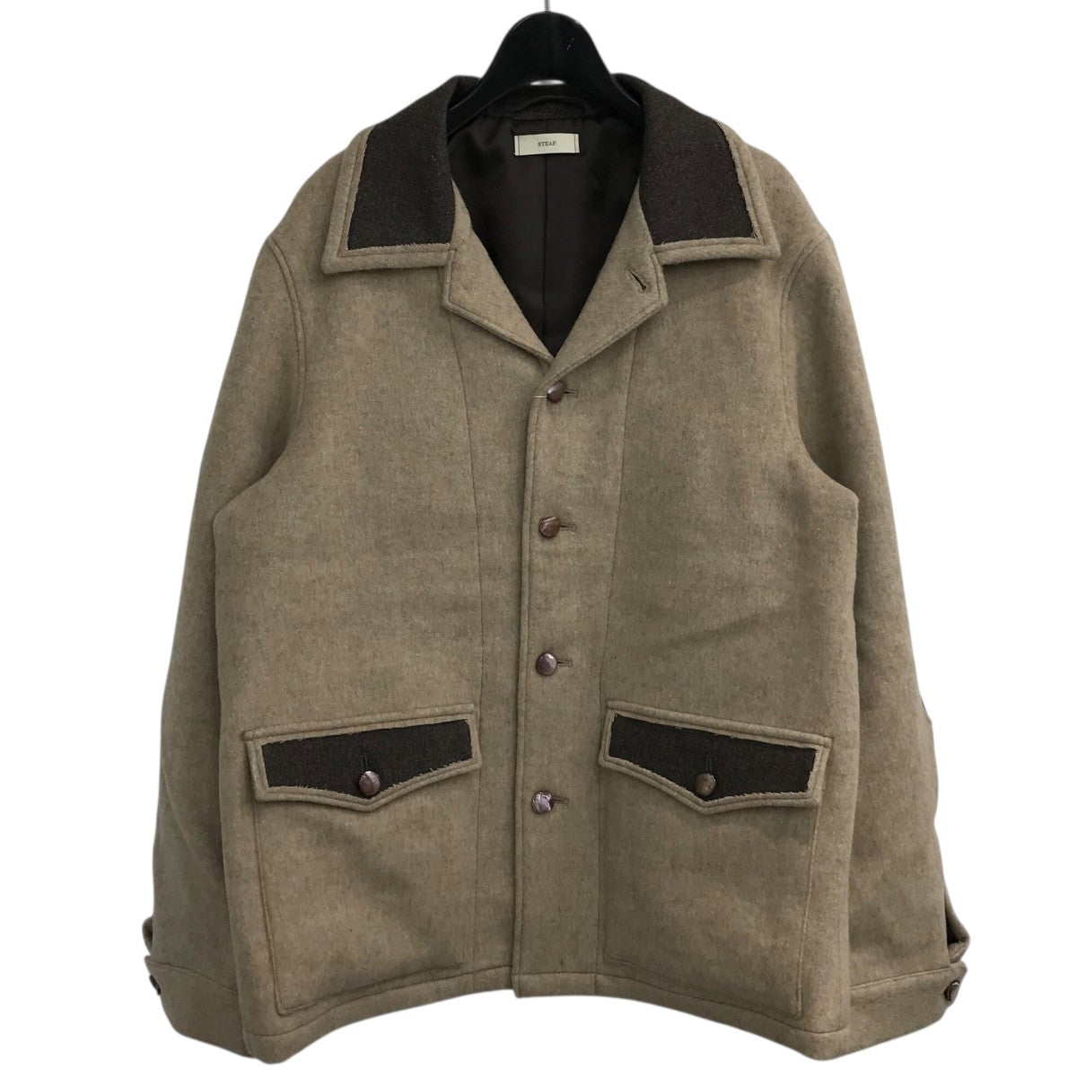 C.E ウールジャケット セール】 ウールサテン オーバーサイズドジャケット