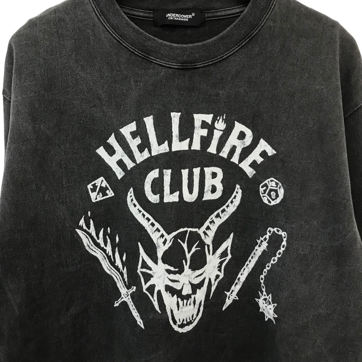 UNDERCOVER×Netflix Stranger Things フェード加工プリントロングスリーブTシャツUC2B9819 2 古着・中古-3枚目のアイテム画像