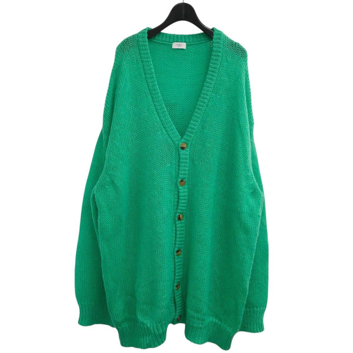 トップス URU WOOL MOHAIR - LONG CARDIGAN uru(ウル) 「WOOL MOHAIR LONG CARDIGAN」オーバーサイズ