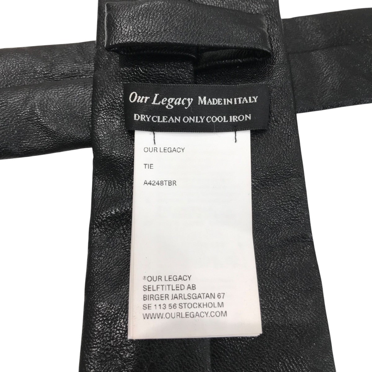 OUR LEGACY フェイクレザータイA4248TBR 古着・中古-4枚目のアイテム画像