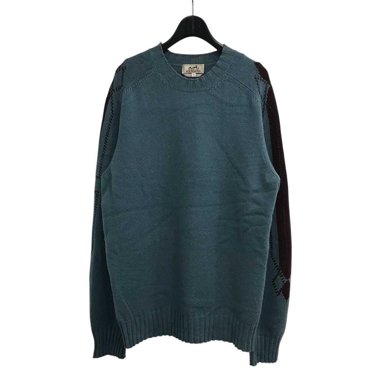 レザーステッチカシミヤニット