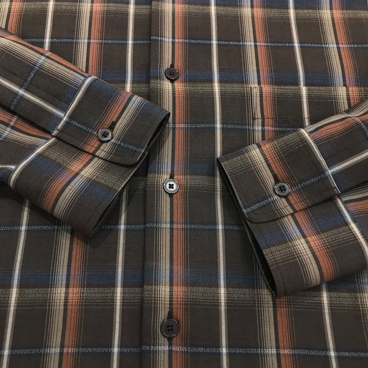 AURALEE 24SS「SUPER LIGHT WOOL CHECK SHIRT」ウールチェックシャツA24SS01LC 古着・中古-4枚目のアイテム画像