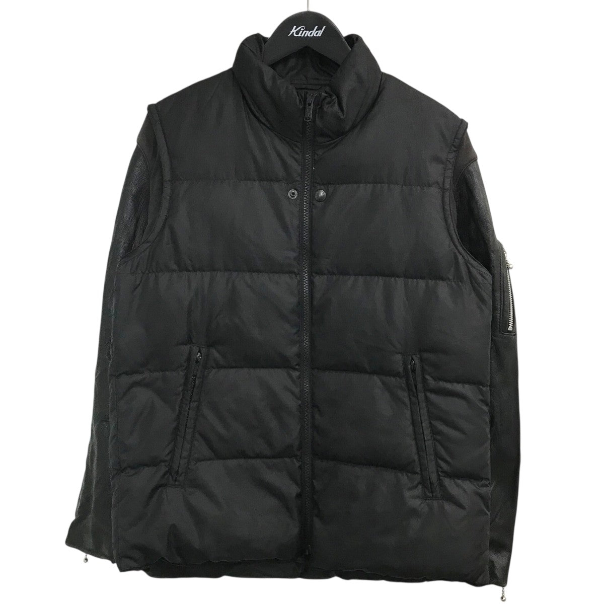 未使用　アンダーカバー　限定　袖レザーダウンジャケット　3　黒　undercover  UNDERCOVER(アンダーカバー) 袖レザー切替ダウンジャケットUCP9202 1