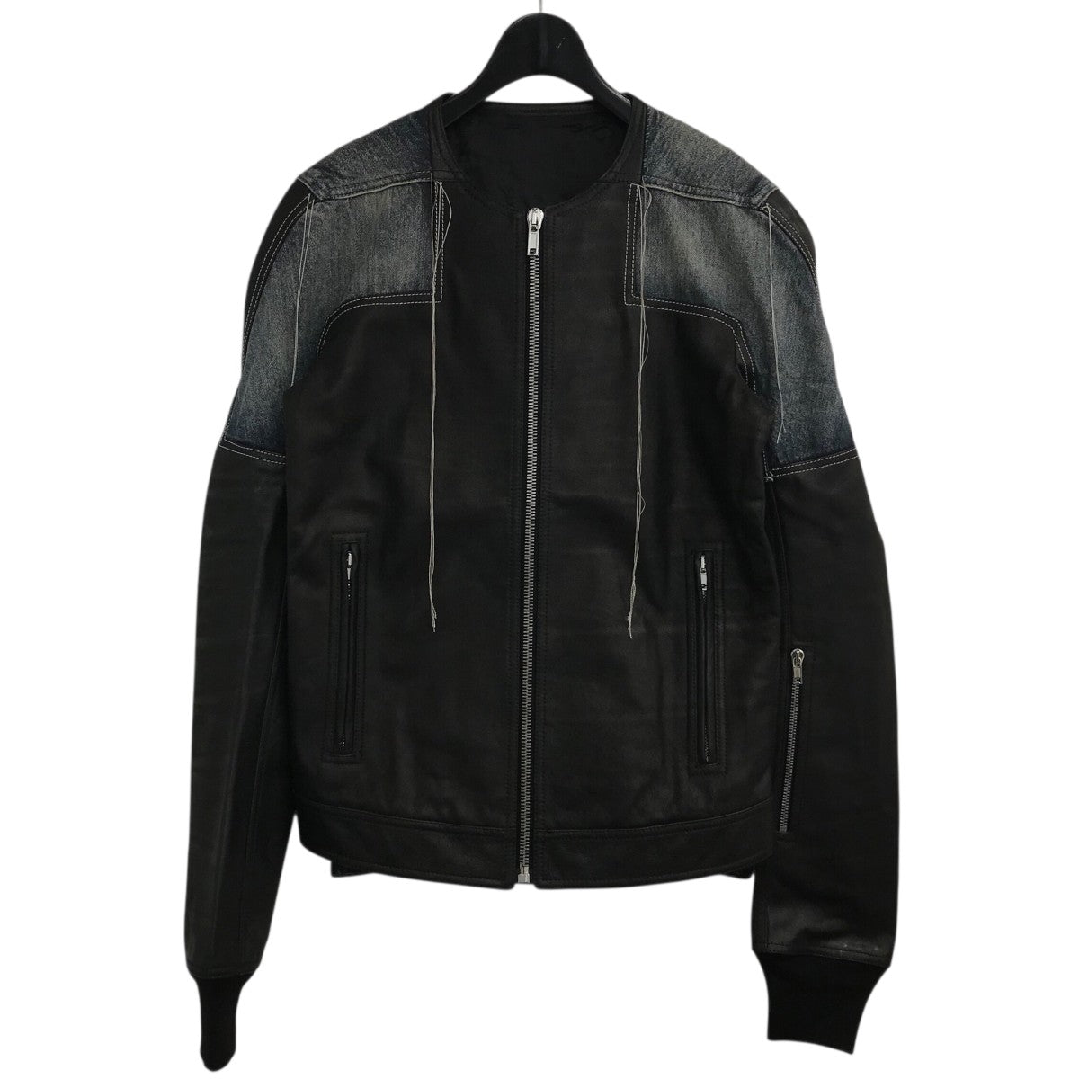 美品 SLY ラムレザー中綿ジャケット【2】モード　短丈　rick owens Rick Owens ショート丈変型レザージャケット 40