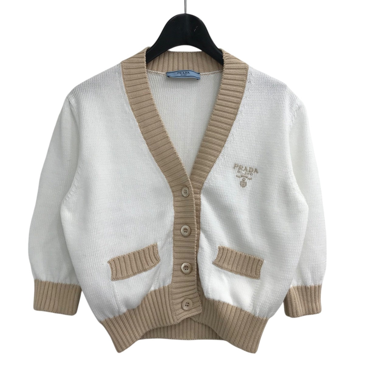 クロロ　prada　クロップド コットン カーディガン org.jpg