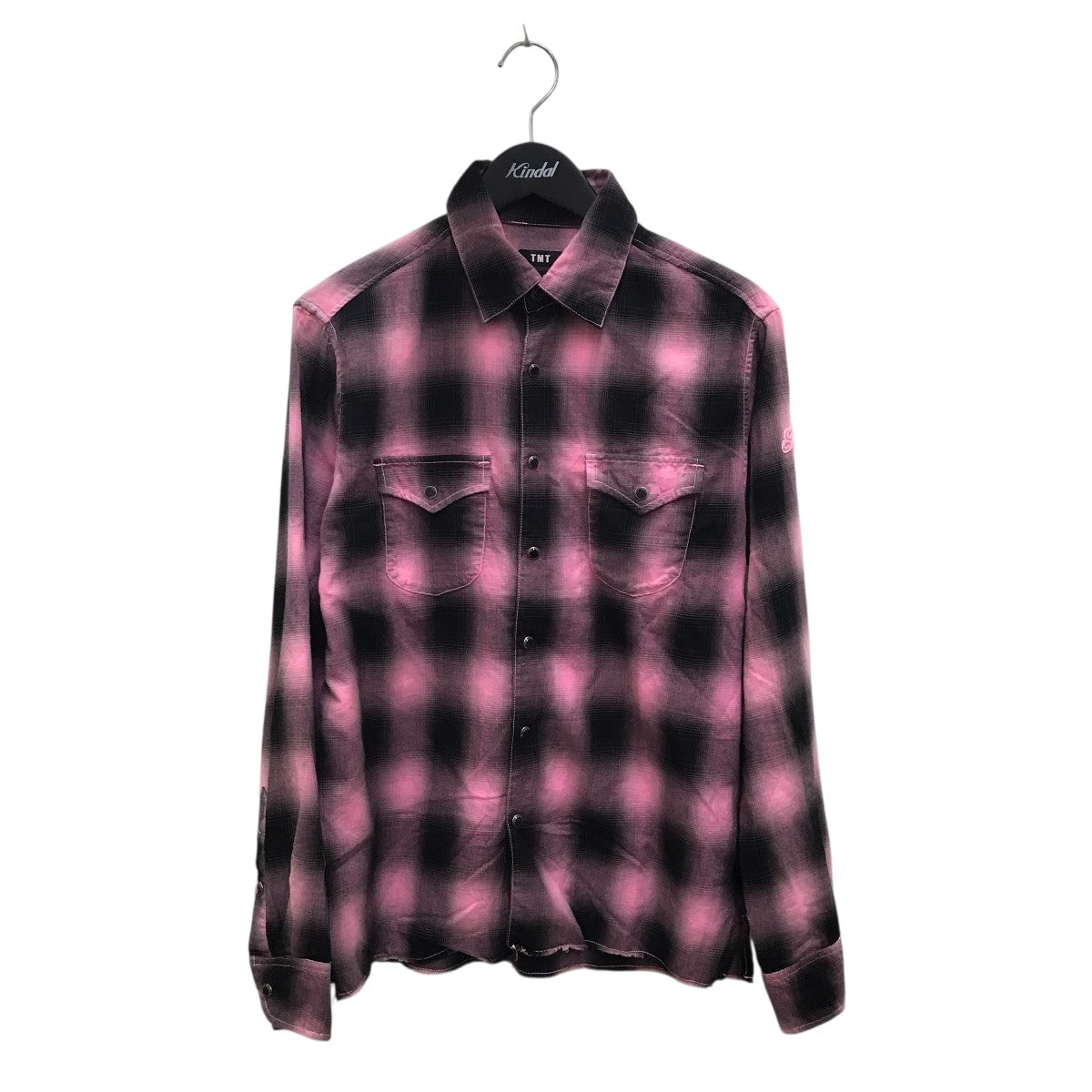 TMT(ティーエムティー) NEON COLOR OMBRE CHECK SHIRTSオンブレー