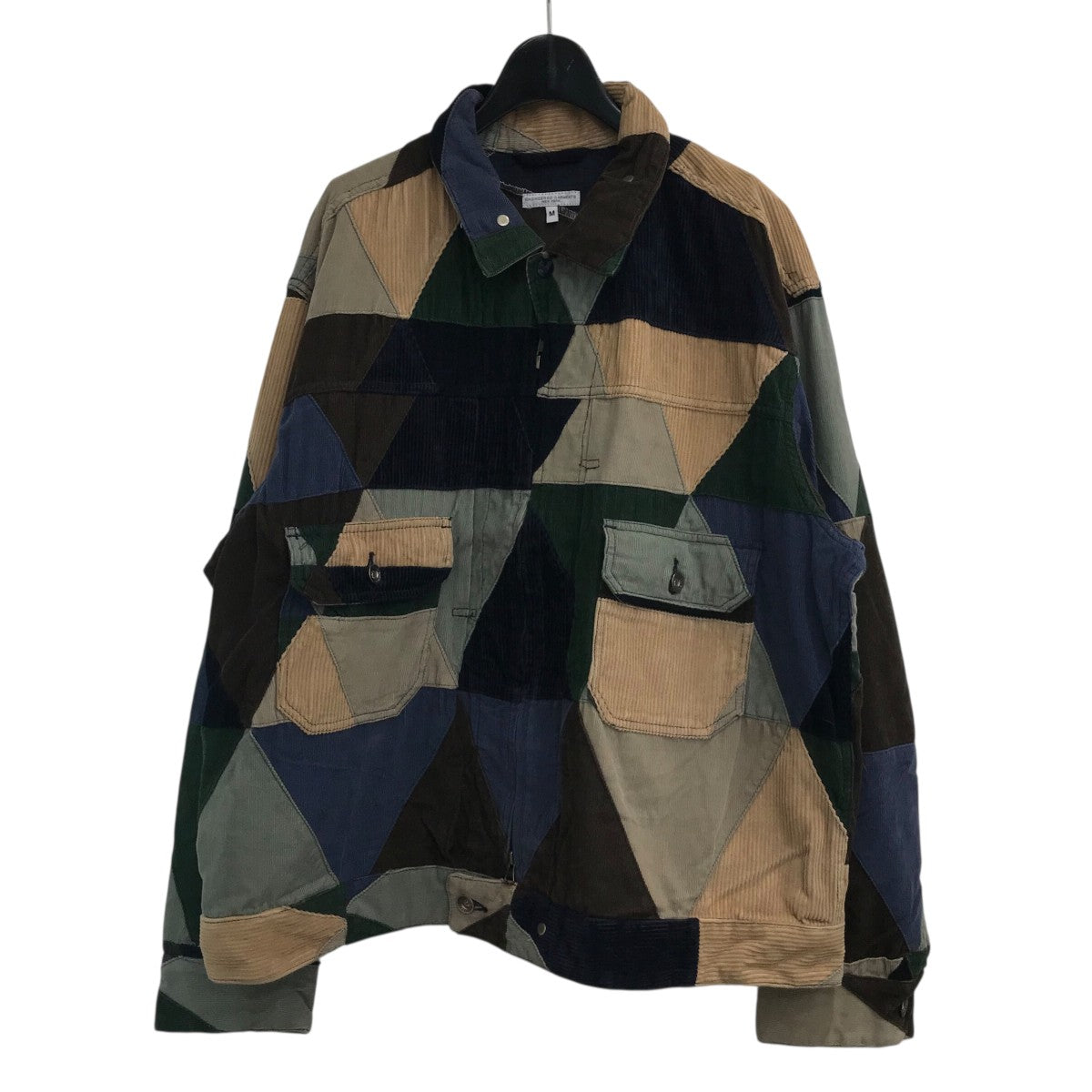 定価38500円 Engineered Garments パッチワークシャツ Engineered Garments Work Shirt - Cotton Plaid Jacquard (Navy