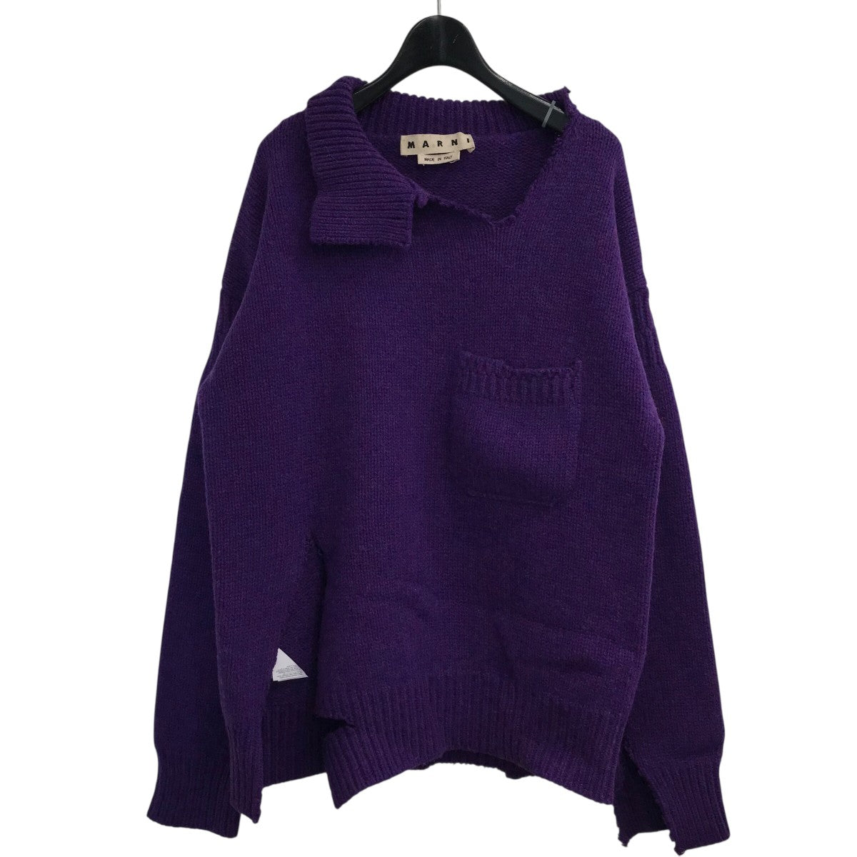 MARNI(マルニ) 「Destroyed Neck Shetland Knit」ダメージ加工ニット