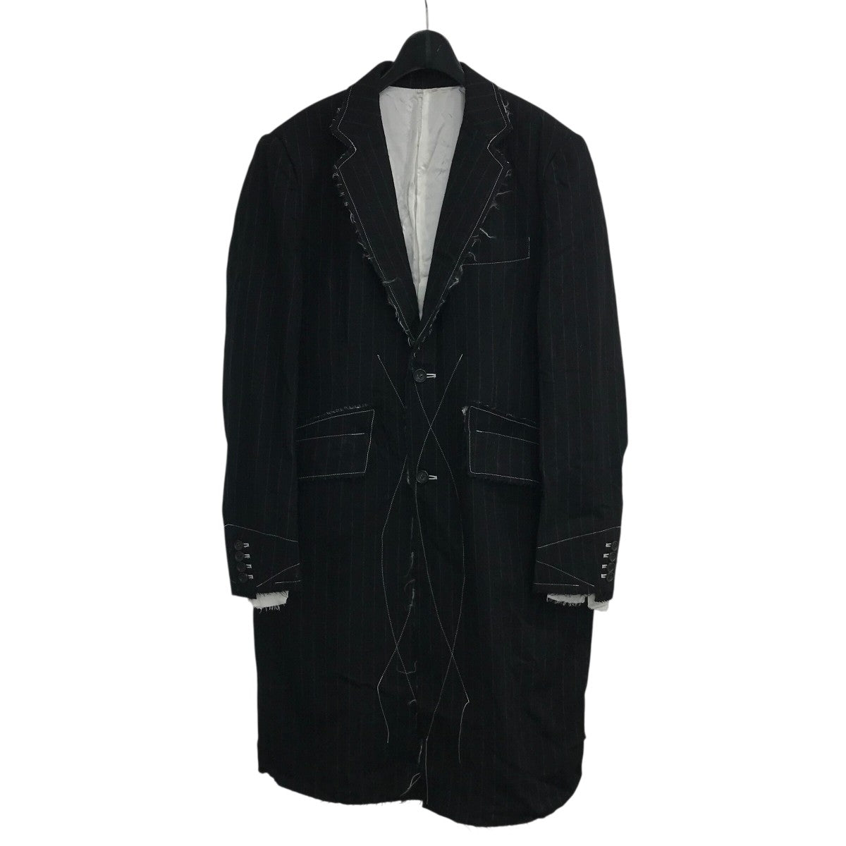 sulvam サルバム over coat ストライプオーバーコート sulvam(サルバム) ストライプカットオフコートSG J02 110 SG J02