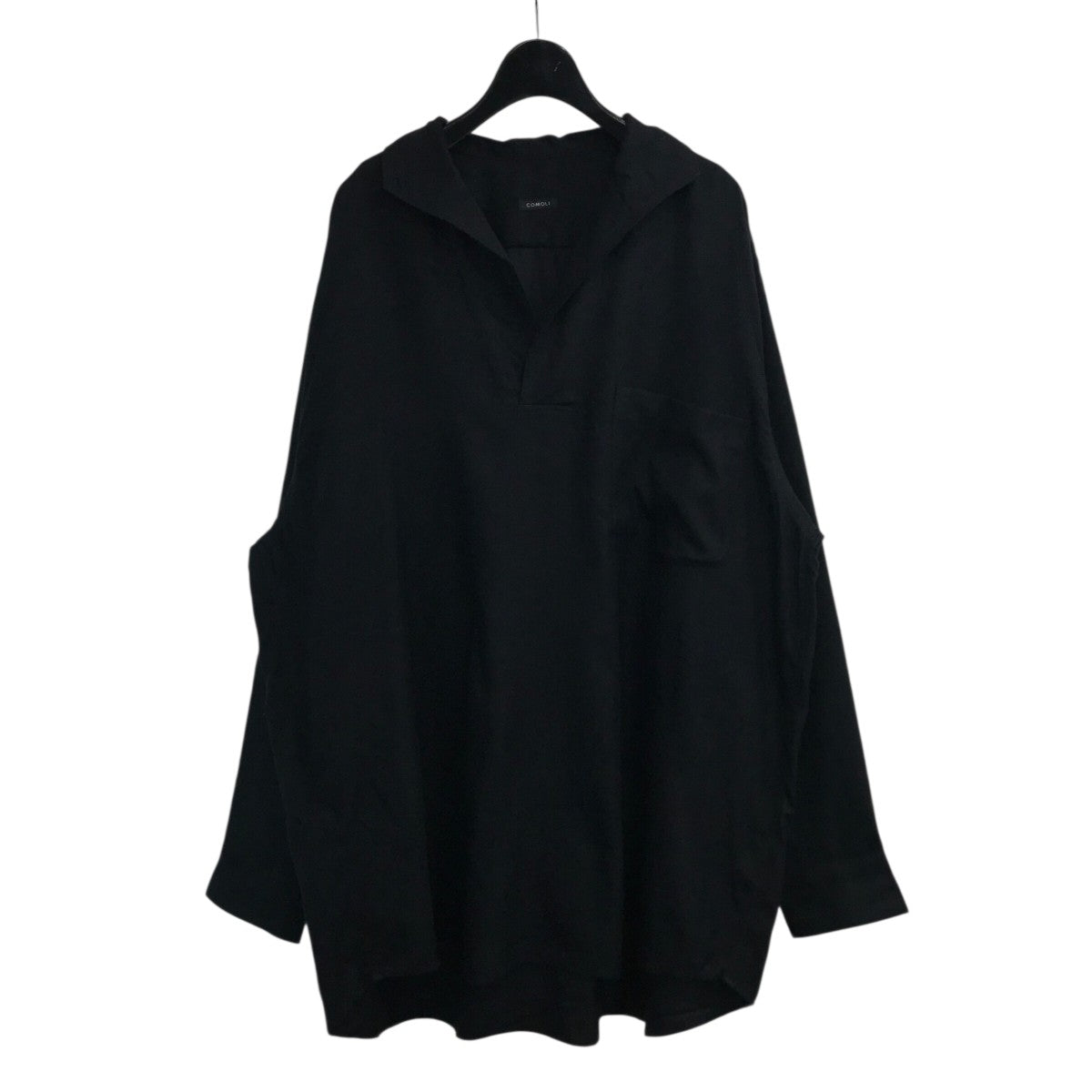 COMOLI(コモリ) シルクネル スキッパーシャツX01 02007 X01