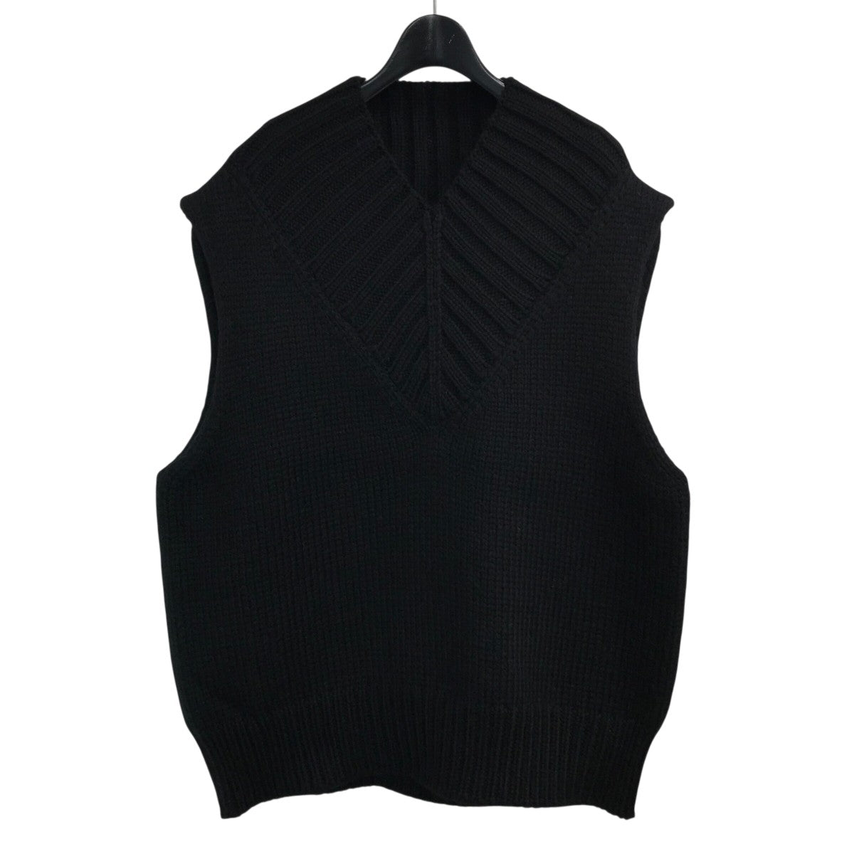 JIL SANDER 黒 Vネックベスト JIL SANDER 黒 Vネックベスト
