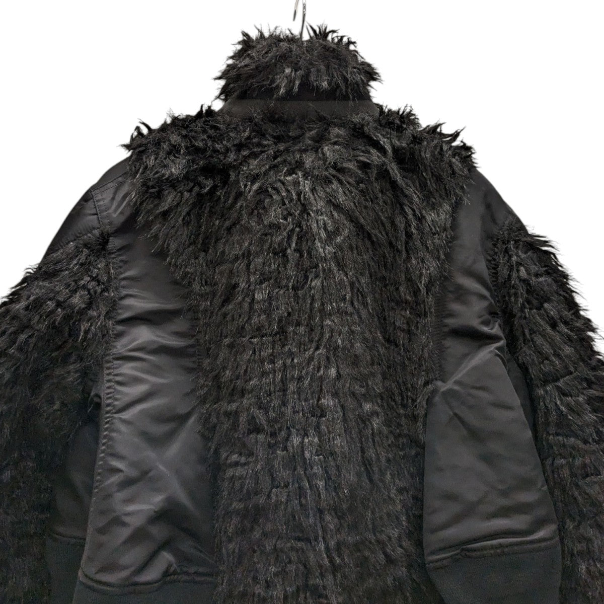 sacai 24AWFaux Fur x Nylon Blousonフェイクファーナイロンブルゾン24-07604 古着・中古-5枚目のアイテム画像