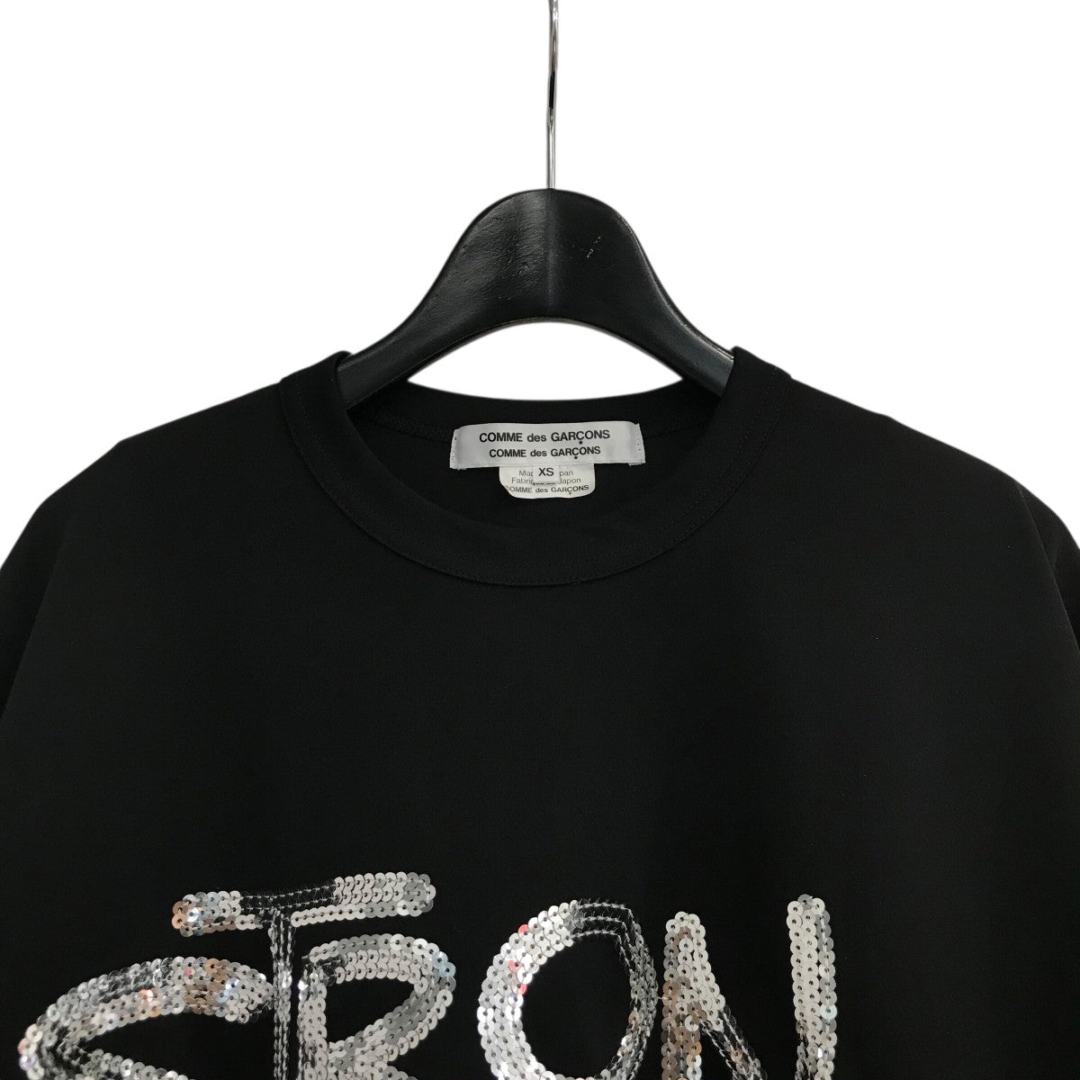 COMME des GARCONS スパンコール長袖TシャツRN T005 古着・中古-3枚目のアイテム画像