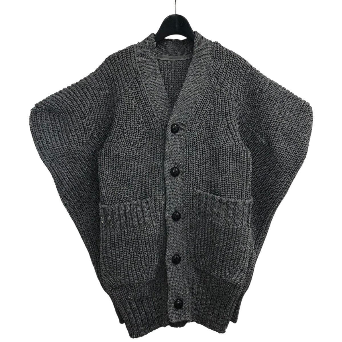 24 sacai サカイ黒 ニットカーディガン Vネック 長袖 sacai - 美品 サカイ Sacai ニット カーディガン ロングスリーブ