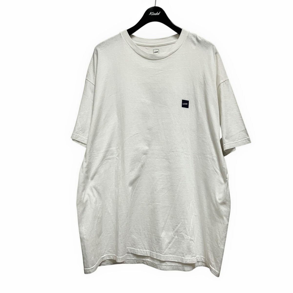 LQQK STUDIO(ルック スタジオ) スクエアロゴプリントTシャツ ホワイト