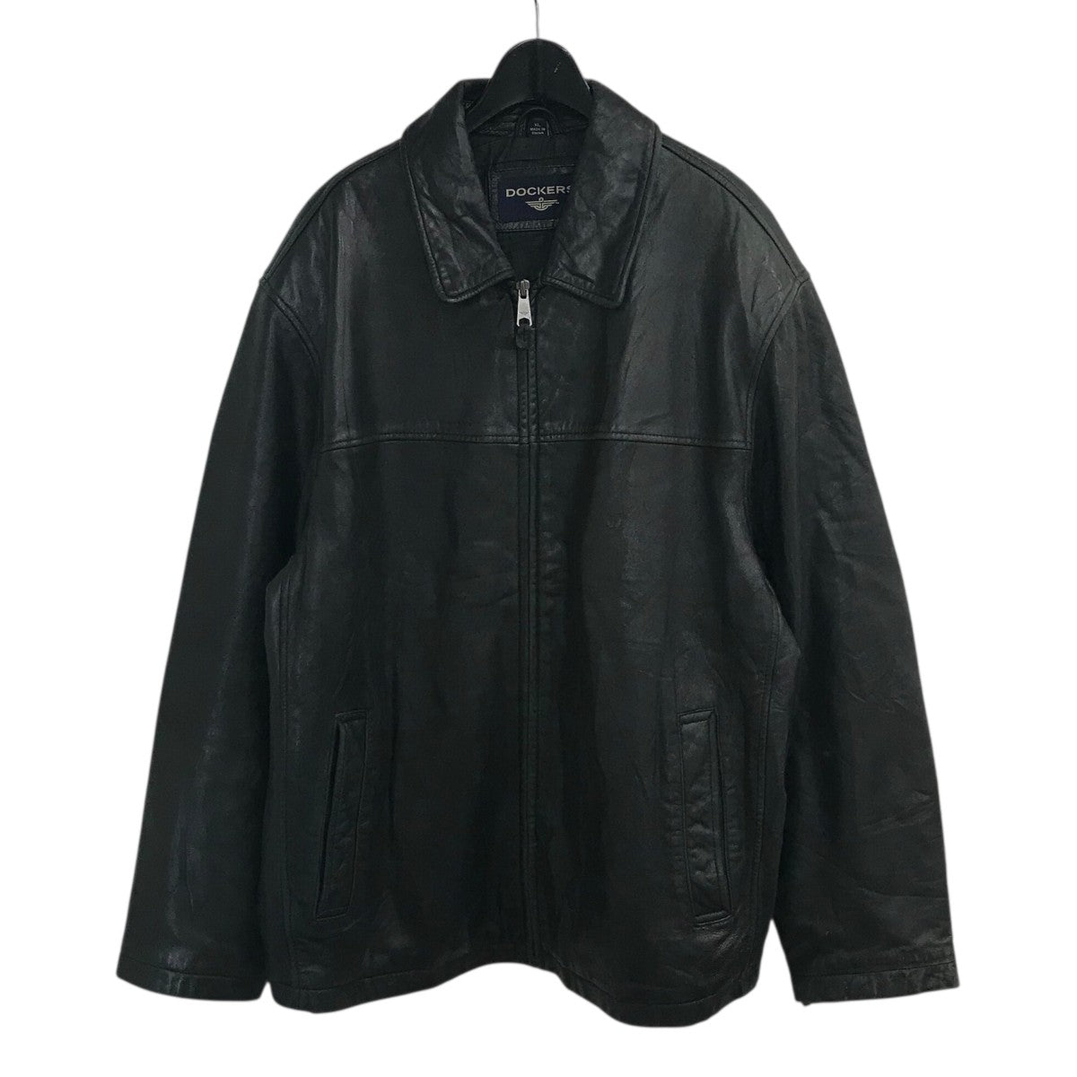90's DOCKERS ラムレザー レザージャケット 90's DOCKERS ドッカーズ ラム レザー ジャケット 黒 M ショート