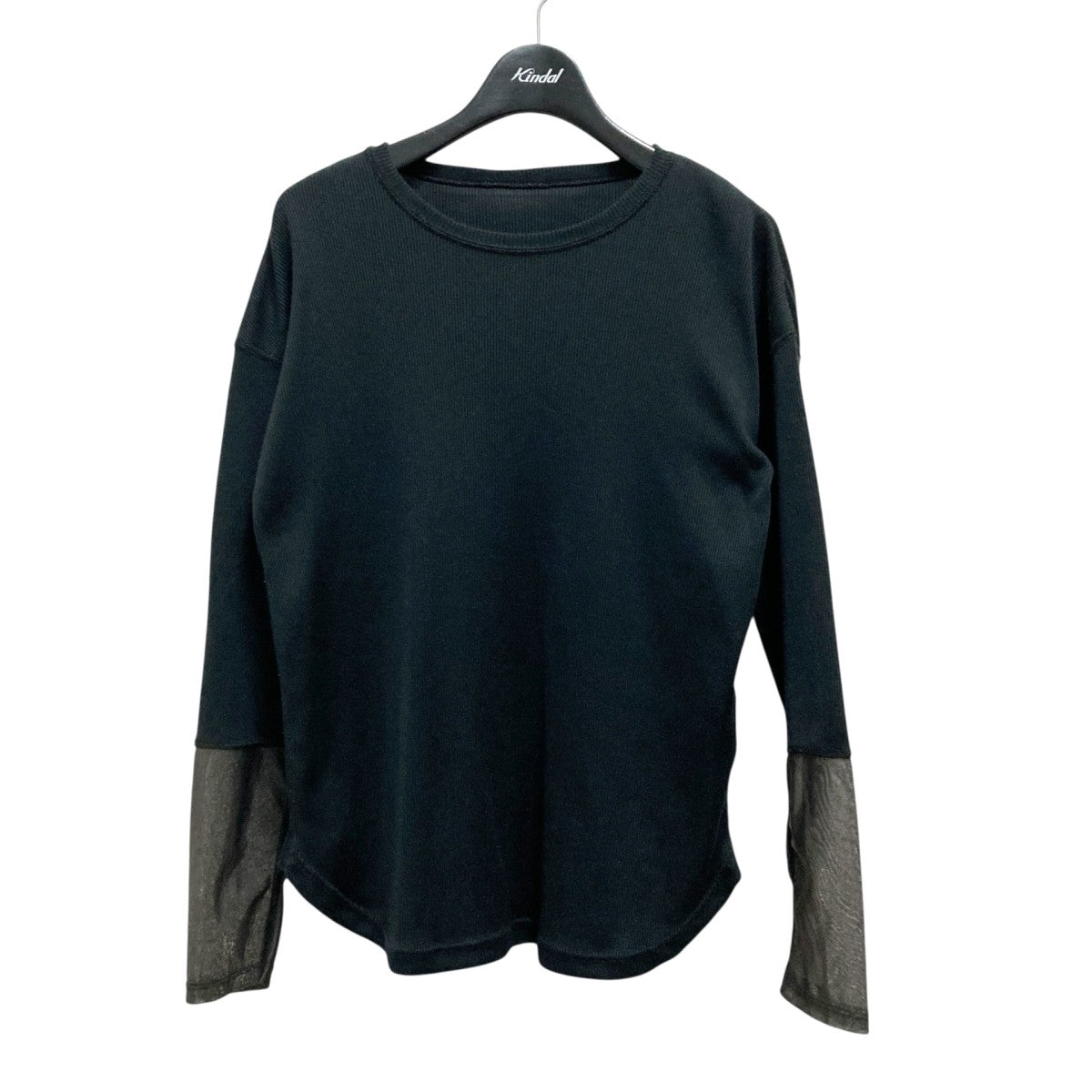 AMERI WRIST SHEER SWITCHING TOPポリエステル/綿切替カットソー01320390180 古着・中古-1枚目のアイテム画像