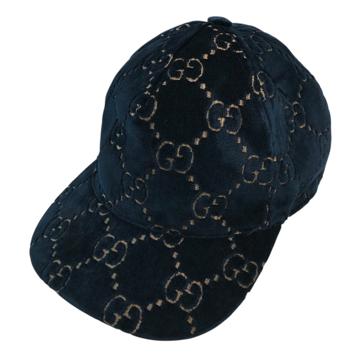 お値下げ可能 美品 GUCCIキャップ GUCCI(グッチ) GGベロアキャップ ネイビー サイズ M(57CM)｜【公式