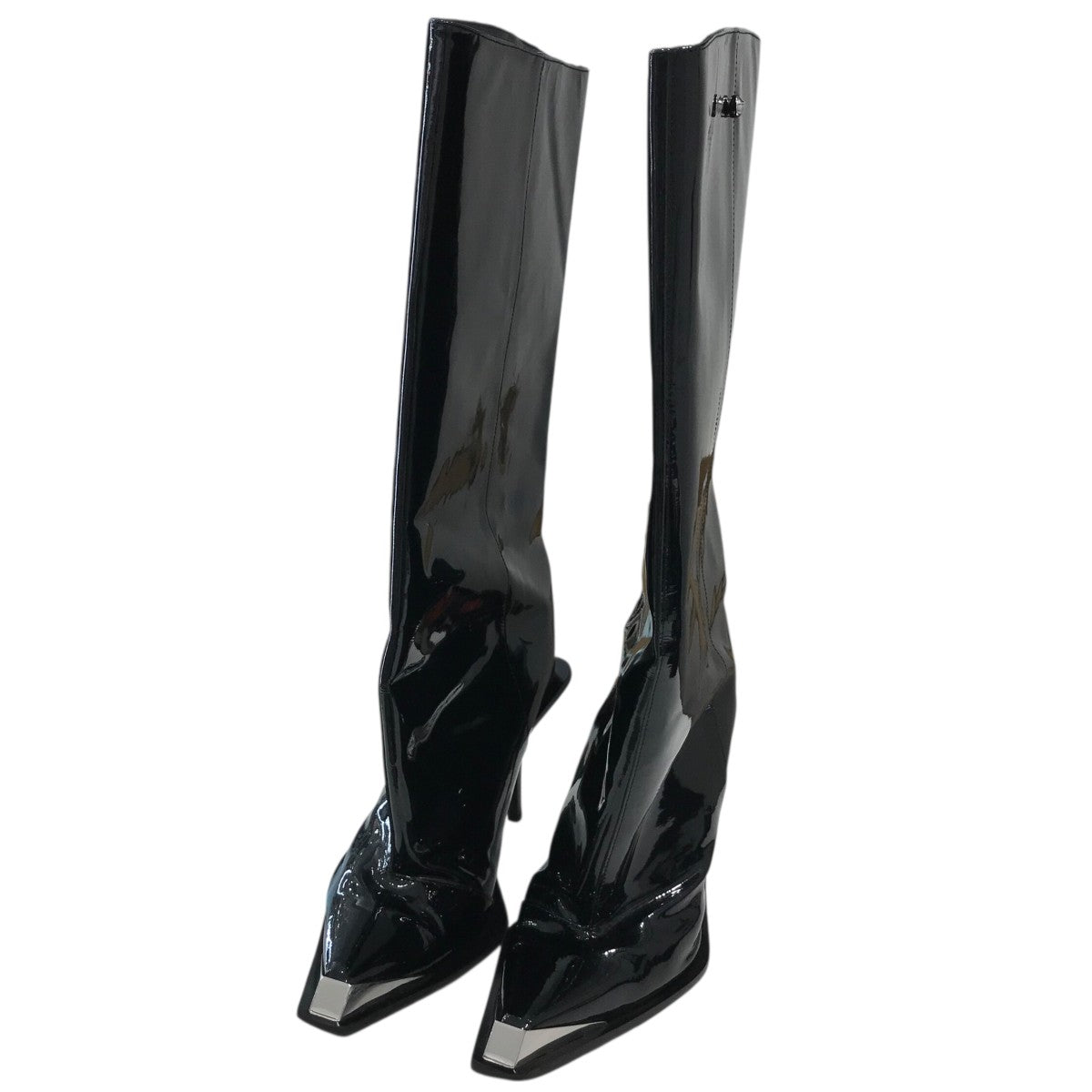 DIESEL 「d-tona wb」パテントニーハイブーツ ブラック サイズ 39(25.5