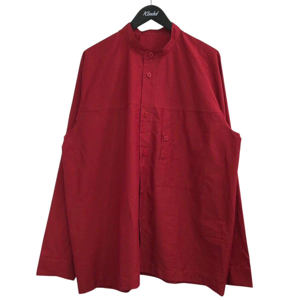 ISSEY MIYAKE イッセイミヤケ　スタンドカラーシャツ　赤　 長袖　M IM MEN ISSEY MIYAKE(アイムメン イッセイミヤケ) 「ONE CUT SHIRT