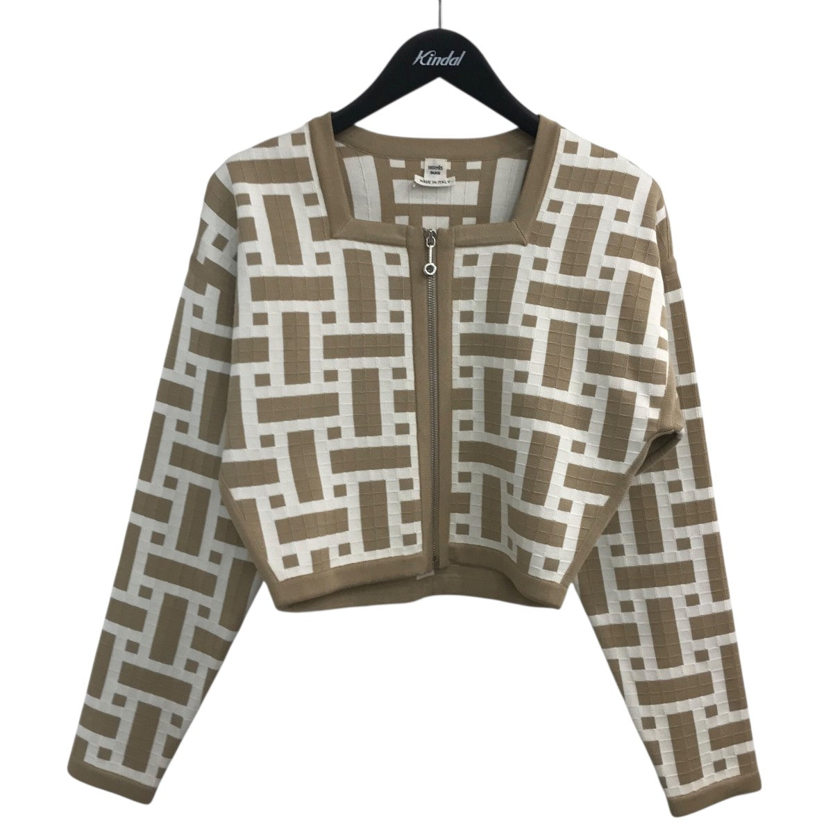 HERMES(エルメス) モザイク柄ジャケット46 7729 46 7729 ベージュ