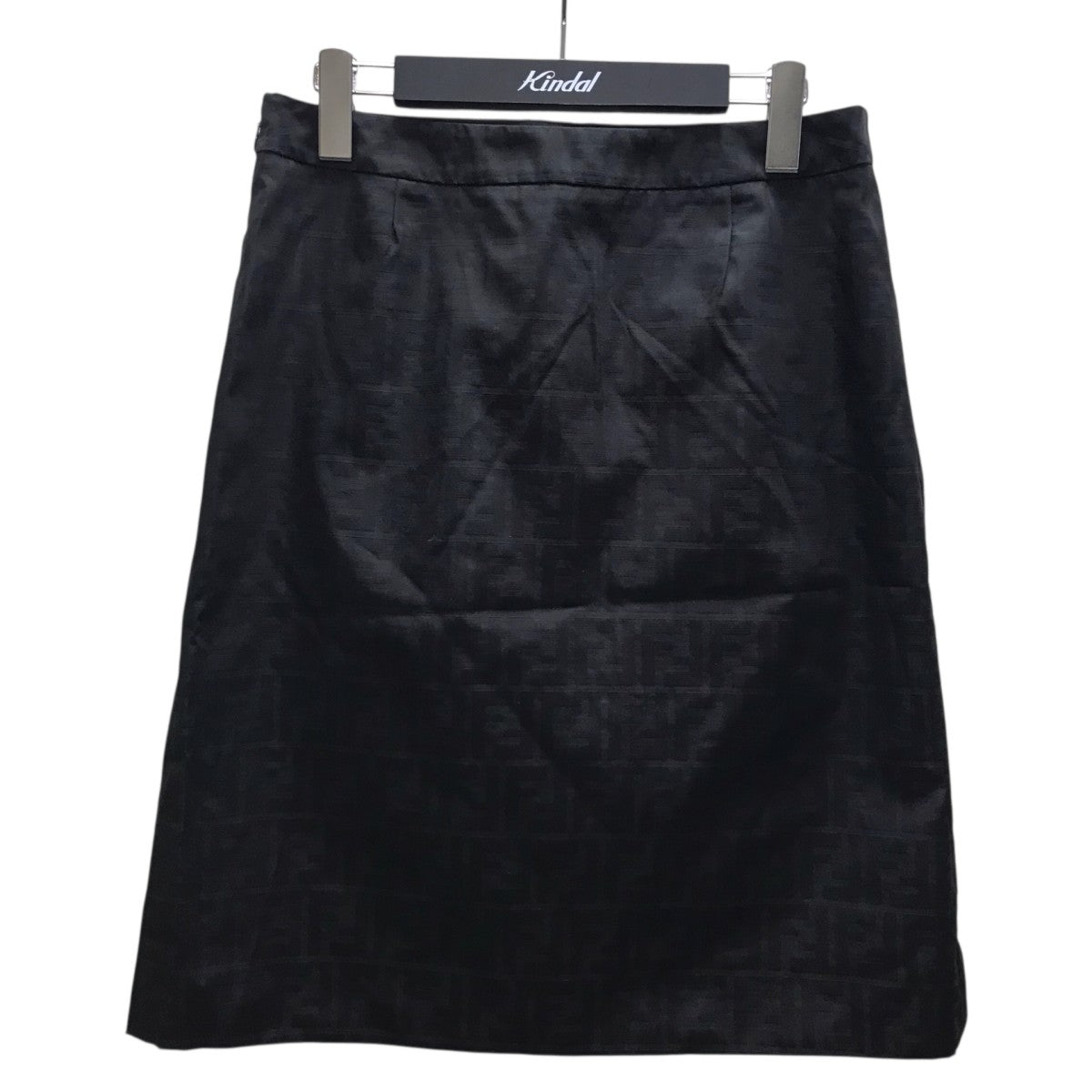 Fendi ロゴテープ付き黒スカート FENDI(フェンディ) ズッカ柄スカート ブラック サイズ 42｜【公式