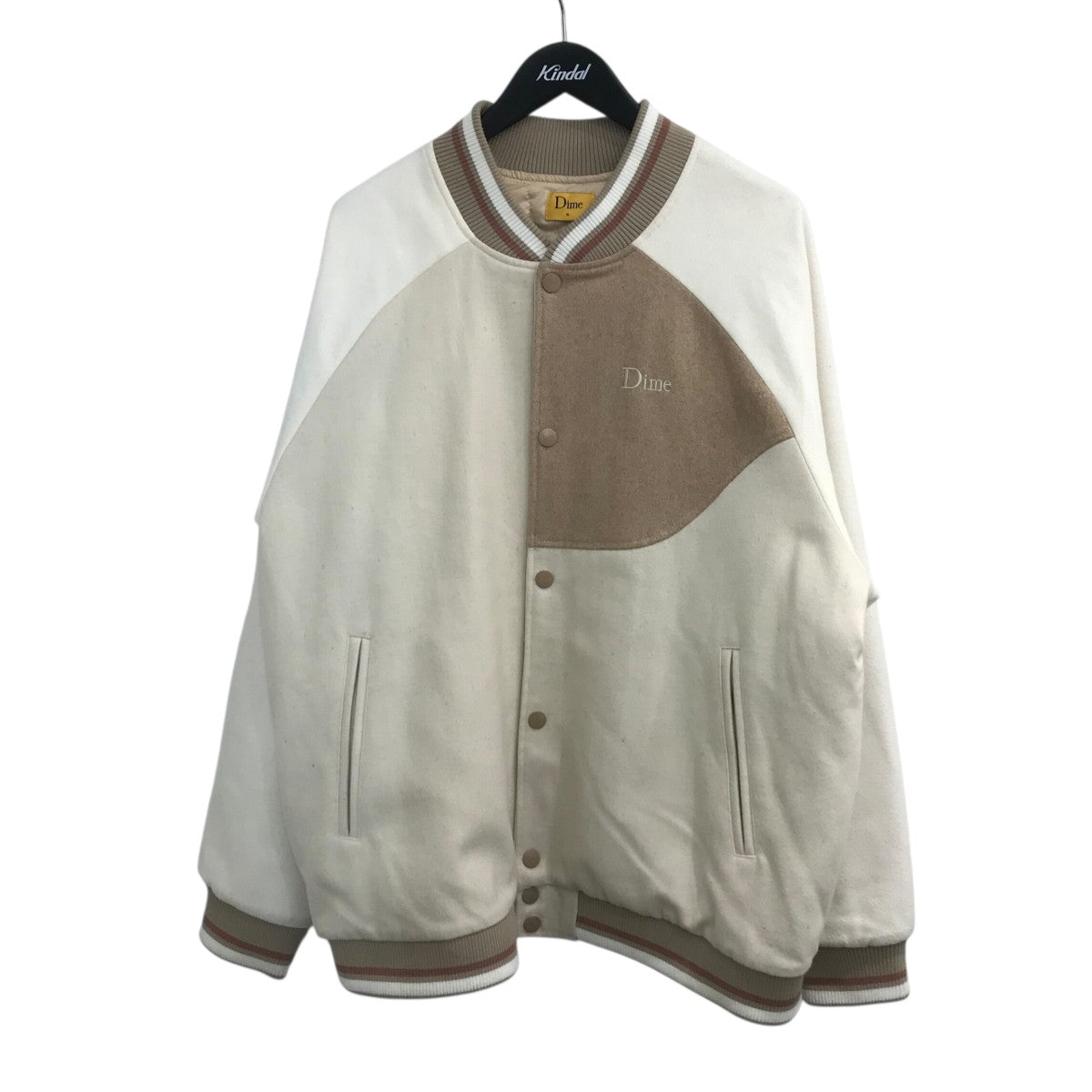 Dime(ダイム) 「Letterman Wool Jacket」ウールスタジャン アイボリー 