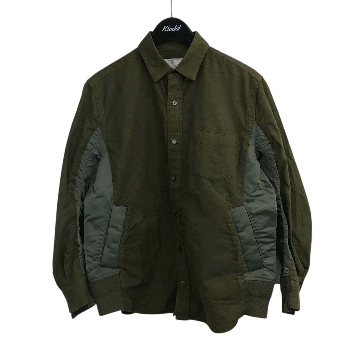 20SS「Nylon Twill Cotton Shirt」ナイロン切り替えシャツ2002357M