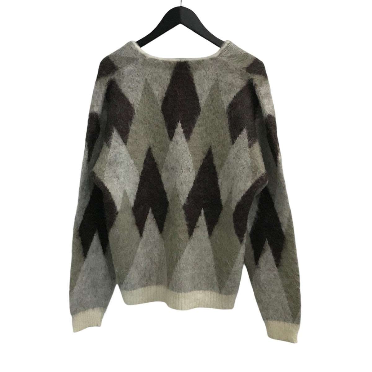 25AW「KNIT CARDIGAN」アーガイルモヘアカーディガンSMHR10000074