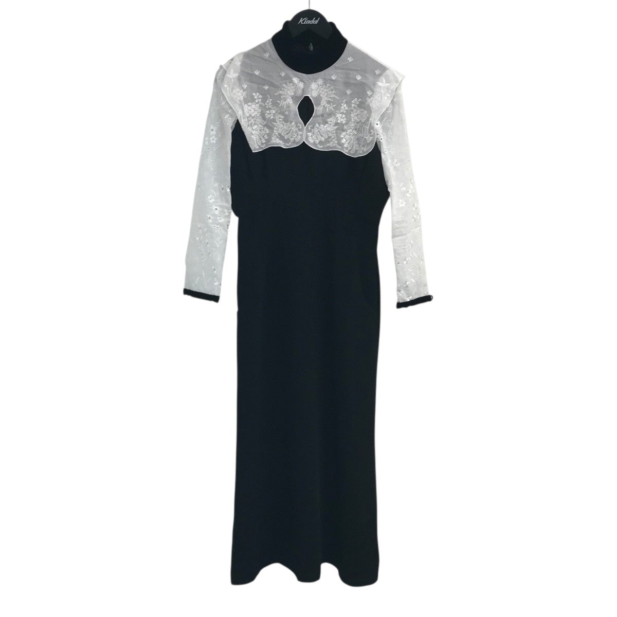 【タグ付き新品未使用】Embroidery collar Dress mame kurogouchi(マメクロゴウチ) 25AW「Triacetate Georgette