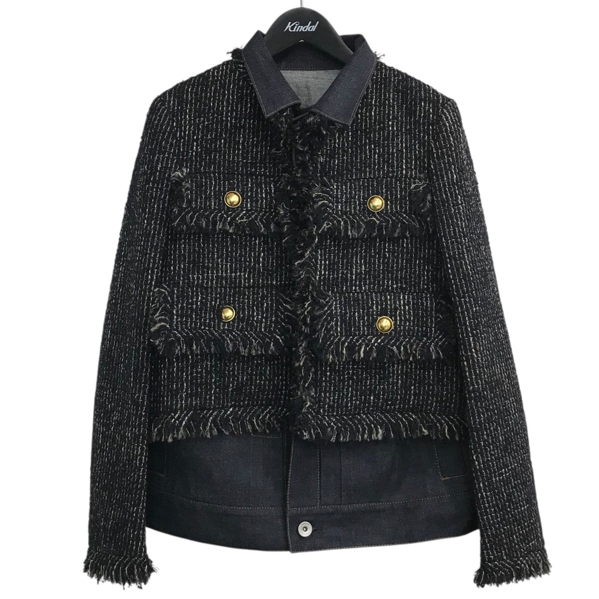 sacai(サカイ) 25AW「Tweed Jacket」デニムドッキングツイード 