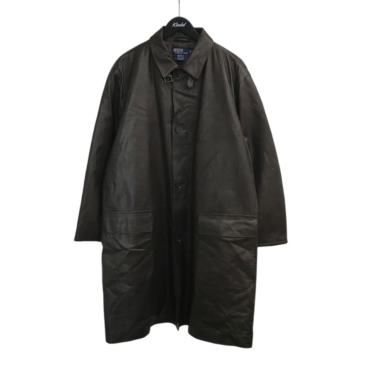 90sレザーカーコート