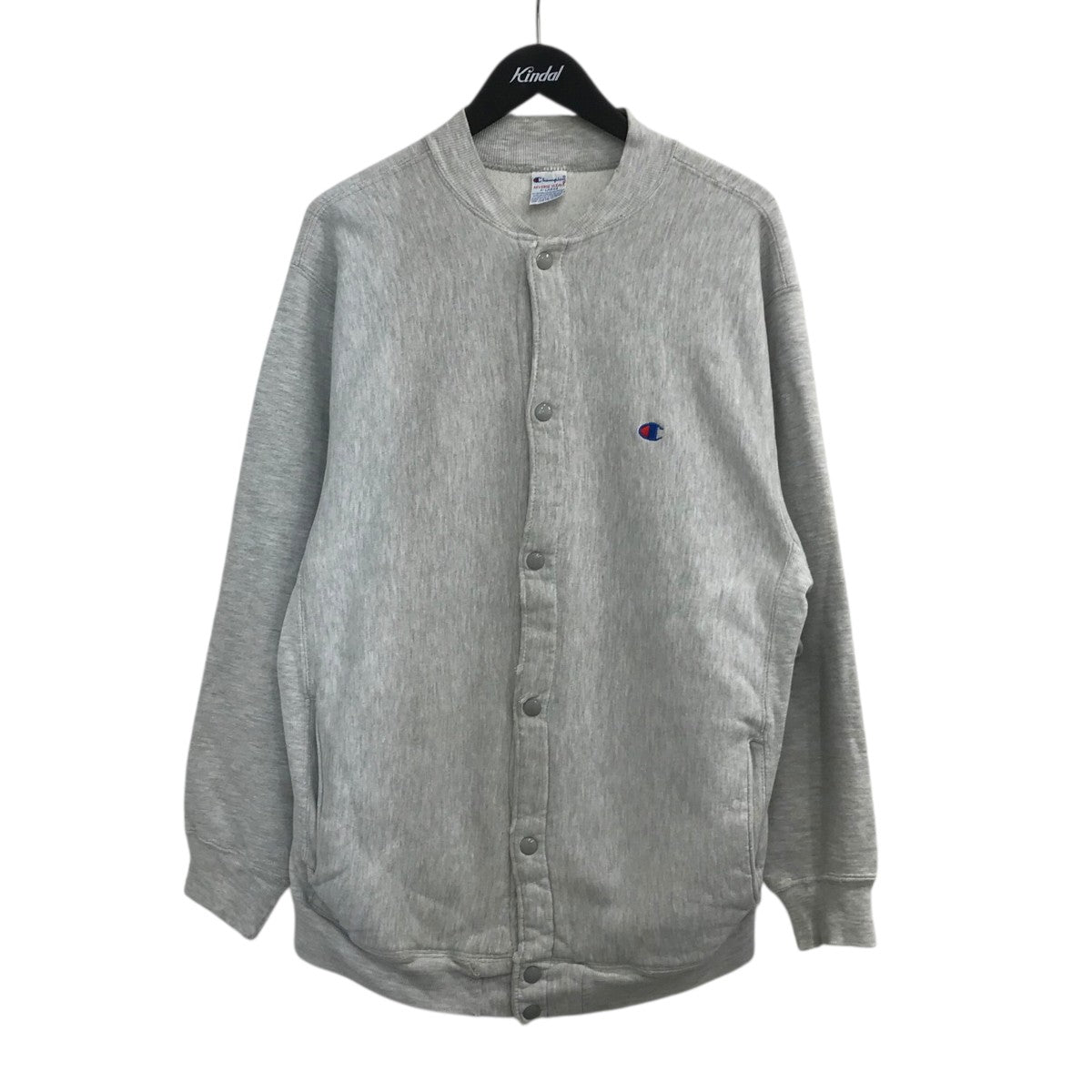 Champion 90s「刺繍タグ」リバースウィーブスナップボタンカーディガン 