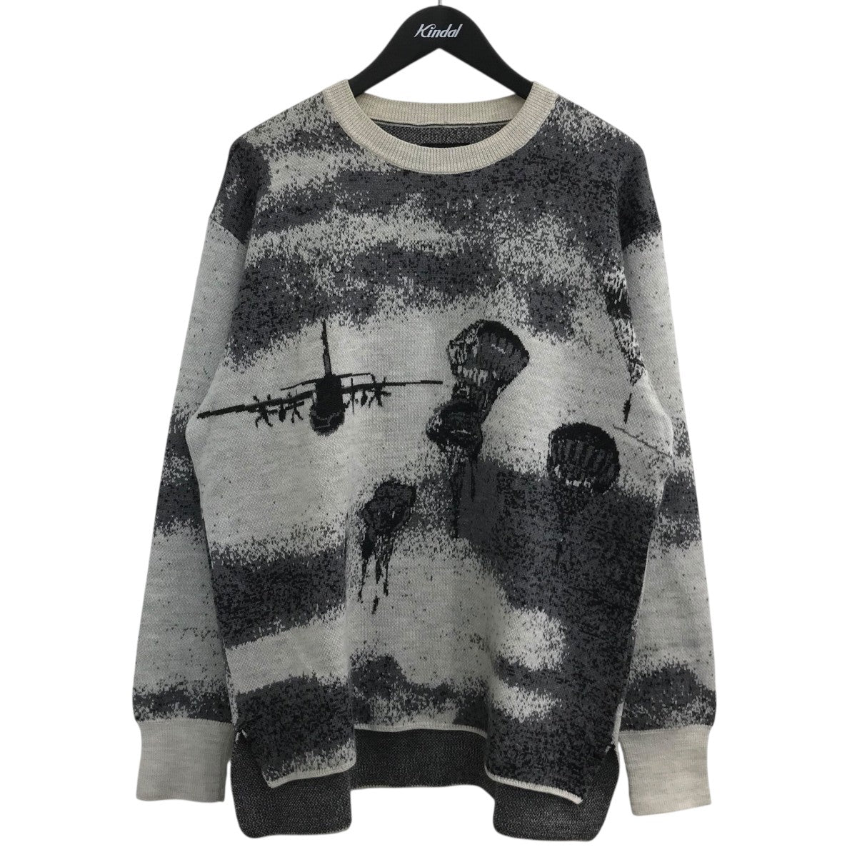 飛行機ジャガード織りニット